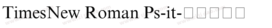 TimesNew Roman Ps-it字体转换